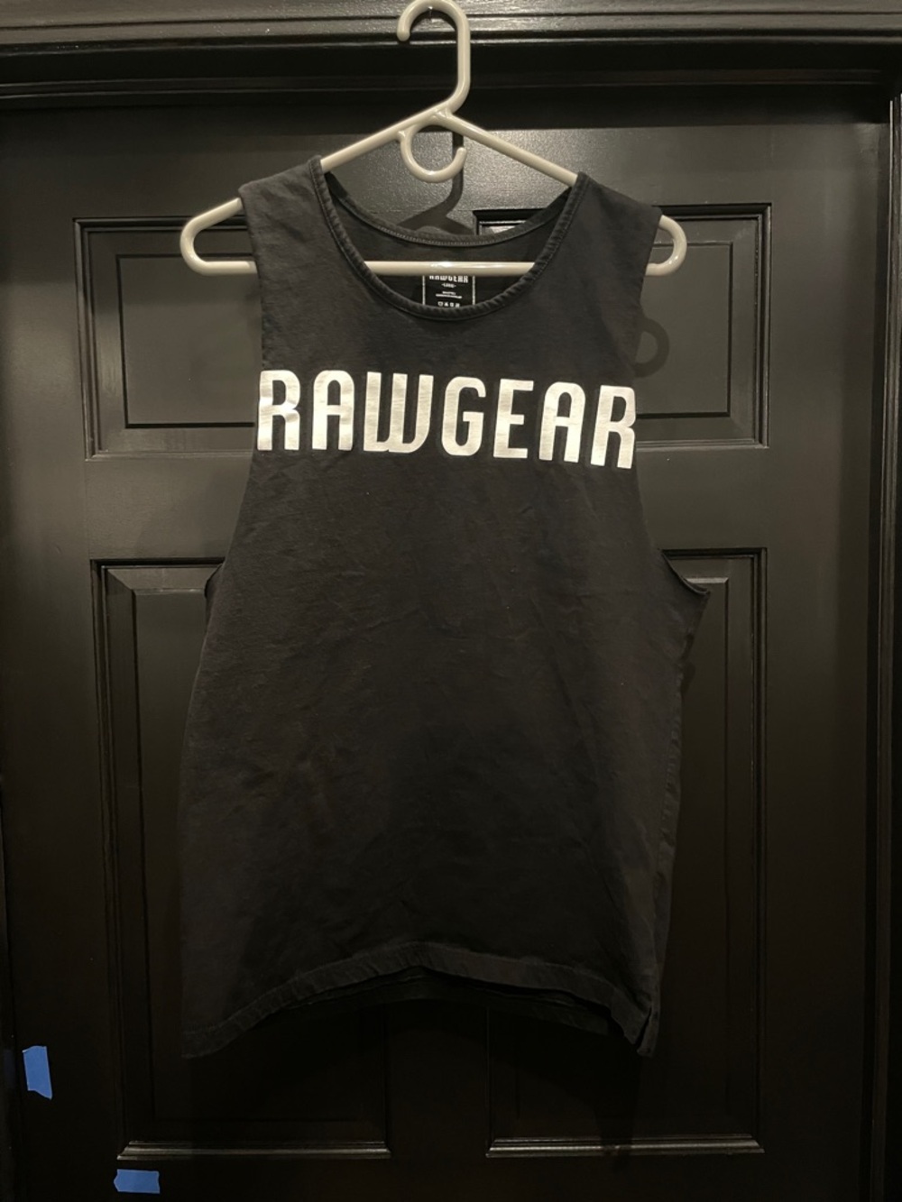 Rawgear Men's Black Tank Top - Rawgear Logo Muscle Tee